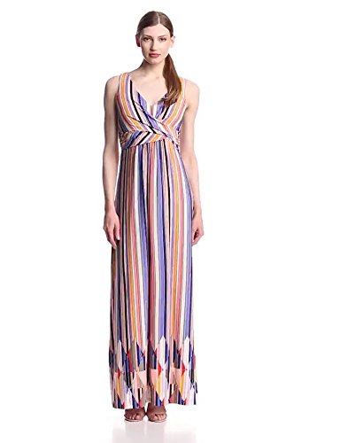 Jessica Simpson Women's Sleeveless Maxi Wrap Dress - Flowy Summer Beach Dress for Vacation, Wedding Guest & Casual Outings
