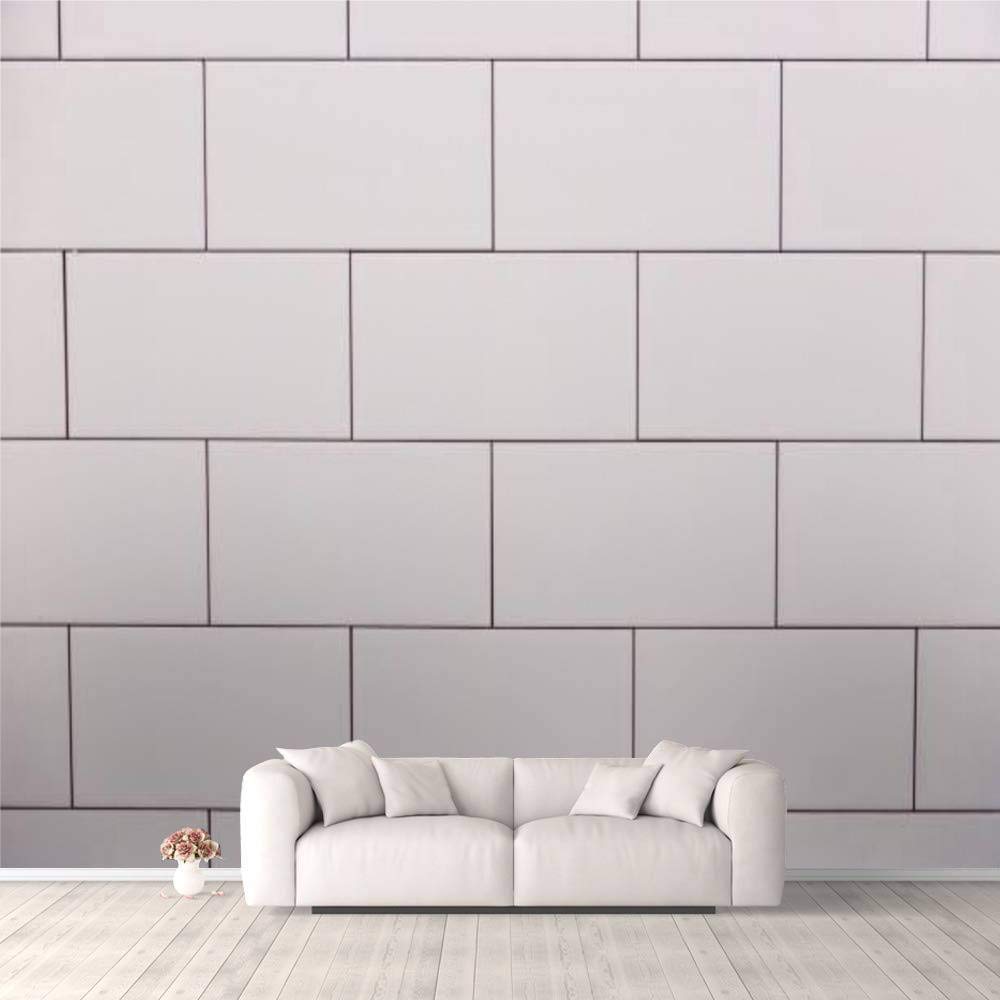 Vintage White 3D Ceramic Brick Tile Self-Adhesive Wallpaper - Peel and Stick Wall Mural for Bedroom, Living Room, Dorm Decor - Easy DIY Home Renovation for Walls, Ceiling & Wardrobe - Perfect for Farmhouse, Industrial & Modern Interior Design Styles