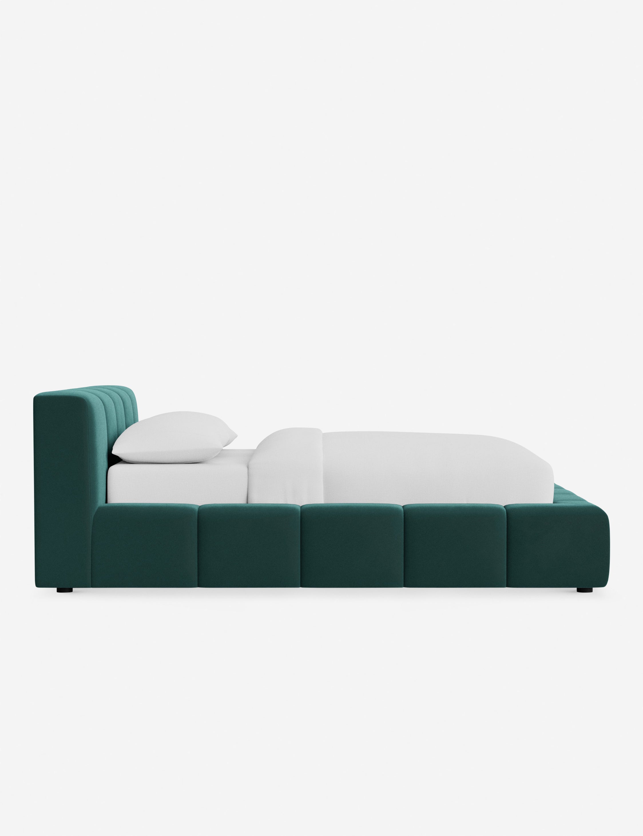 Cambry Platform Bed Frame - Modern Minimalist Wooden Bed with Headboard - Perfect for Bedroom, Guest Room & Small Spaces