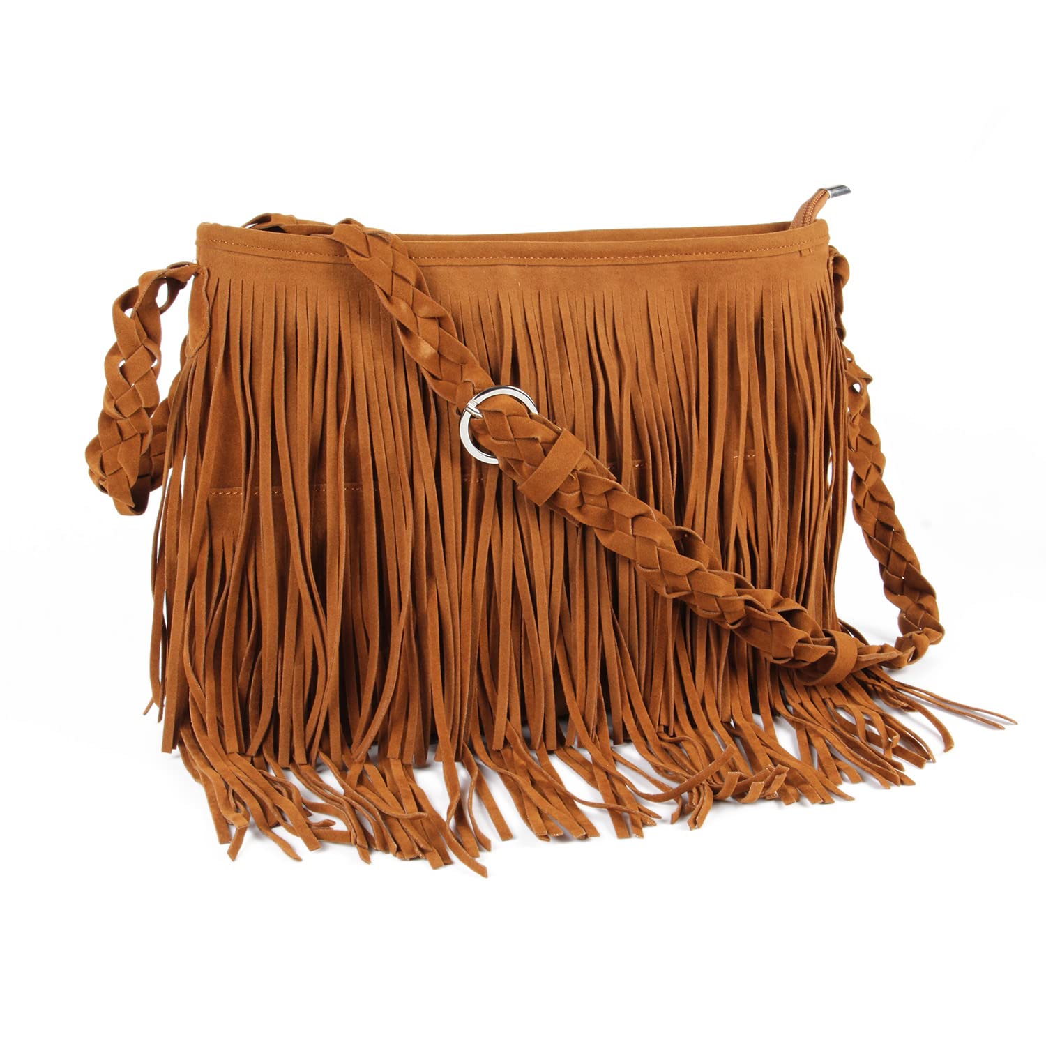 Stylish Faux Suede Fringe Crossbody Bag for Women - Western Boho Shoulder Purse with Adjustable Strap | Perfect for Music Festivals, Travel & Everyday Use