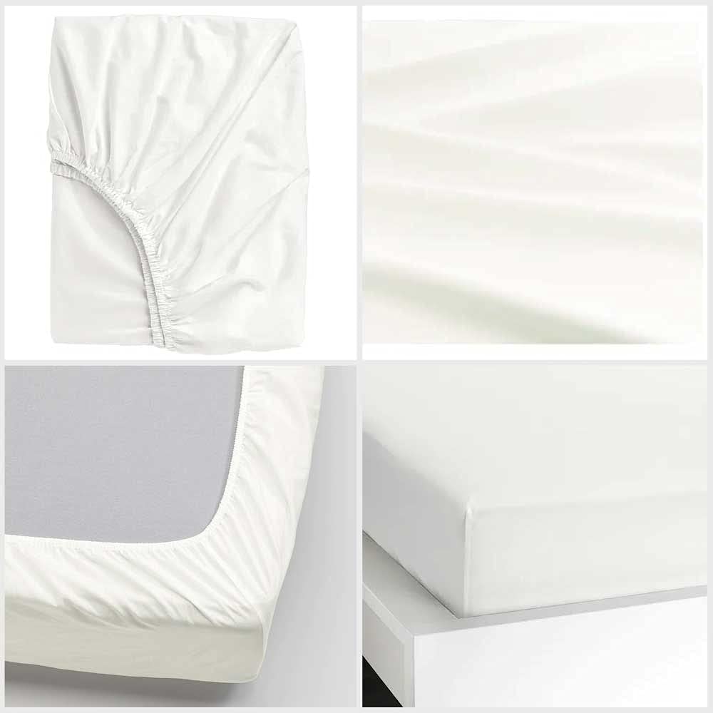 Luxury 600-Thread-Count Egyptian Cotton King Fitted Sheet - Hotel Bedding for Home Comfort