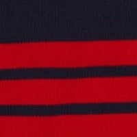 Boys Cotton Zip-Up Sweater - Navy & Red Striped Pullover for Kids | Casual Wear, School Outfits, and Outdoor Activities