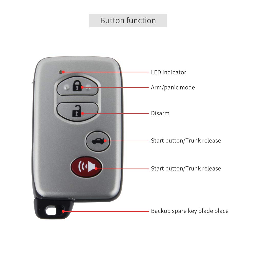 EASYGUARD EC002-T-NS Advanced Rolling Code PKE Car Alarm System with Keyless Entry, Remote Start, Push Button Ignition, Touch Password & Shock Sensor - Auto Lock/Unlock for Vehicle Security | Perfect for Daily Commute & Parking Safety