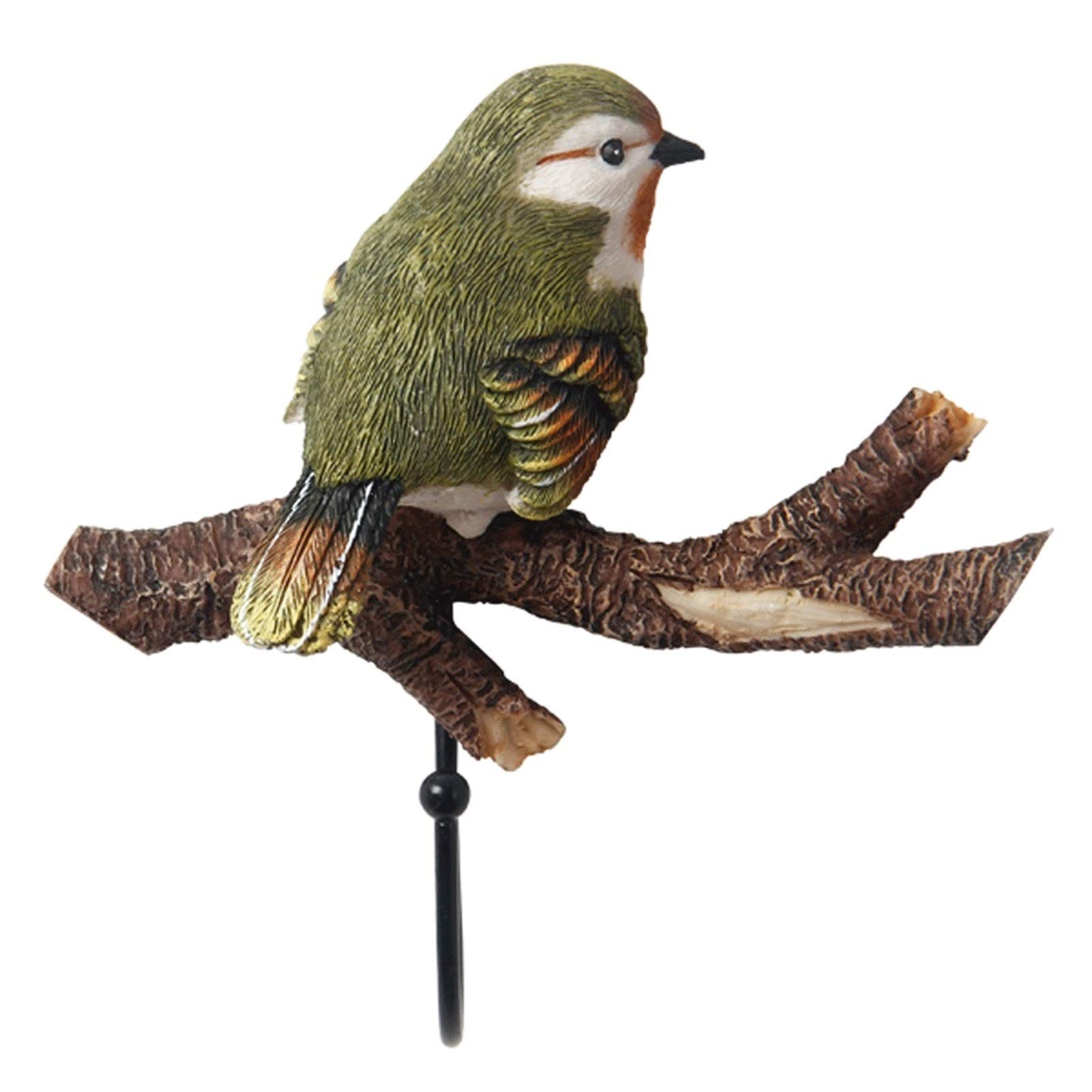 Rustic Bird Wall Coat Rack - Hooks for Coats, Hats & Keys - Home Entryway Decor