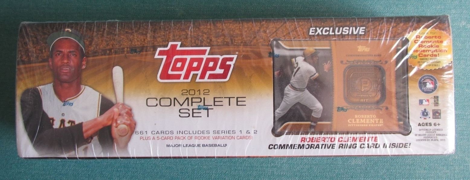 2012 Topps Baseball Complete Set - 661 Factory Sealed Cards + Exclusive Roberto Clemente 3000 Hit Ring Card | MLB Collectors Edition | Perfect for Sports Memorabilia Collections & Fantasy Baseball Fans
