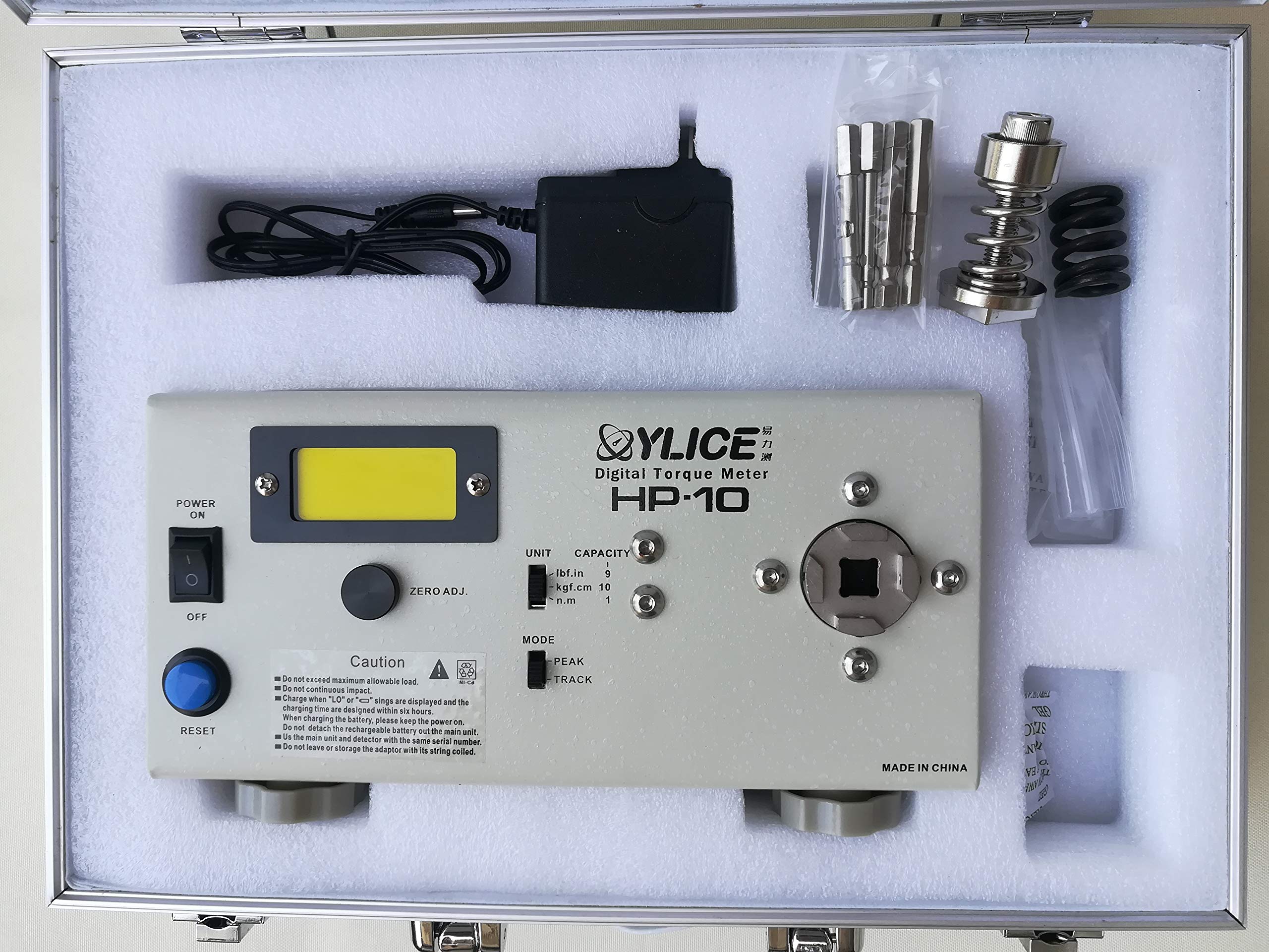 Digital Electric Torque Meter Tester HP-10 - Precision Torsion Wrench Screw Tester (0.05~10.00 KGf.cm, 0.005~1.000 N.m, 0.05~9.00 lbf.in) - Ideal for Screwdriver Calibration, Mechanical Assembly & Industrial Maintenance