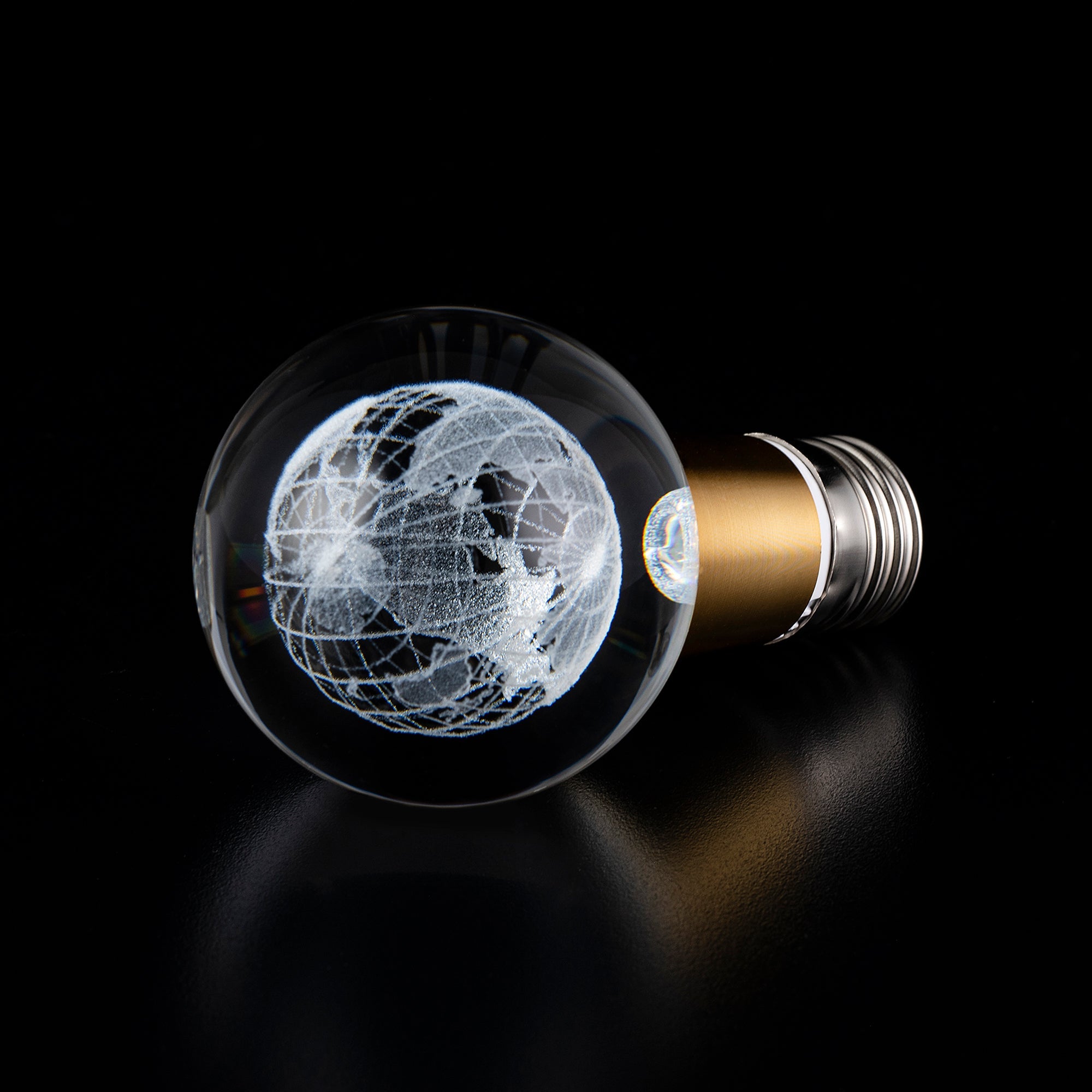 ATLAS GLOBE Crystal LED Light Bulb - Energy Efficient Decorative Lighting for Home, Office & Party Decor - Perfect for Bedroom, Living Room & Special Occasions