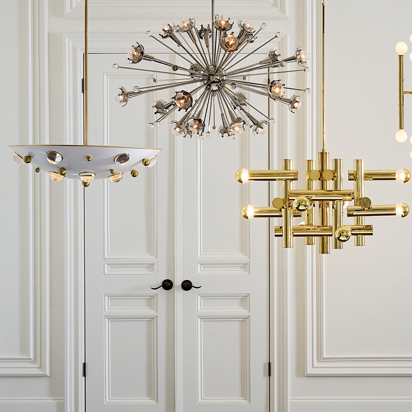 Milano Kinetic Chandelier - Modern Crystal Ceiling Light Fixture for Dining Room & Living Room | Elegant Home Decor Lighting for Weddings & Luxury Interiors