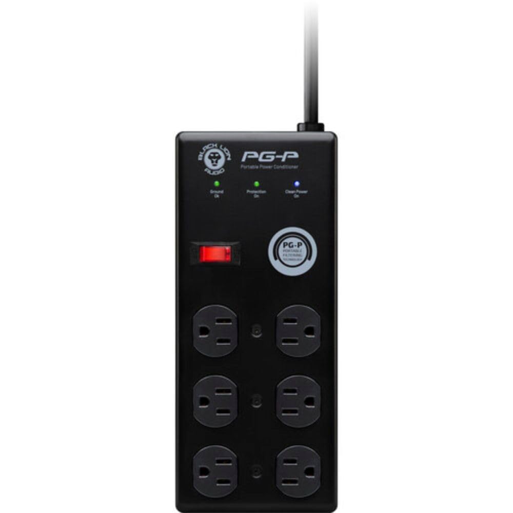 Black Lion Audio PG-P Portable Power Conditioner with 6 Outlets & 9' Cable - Perfect for Home Studios, Live Performances & Professional Audio Setups