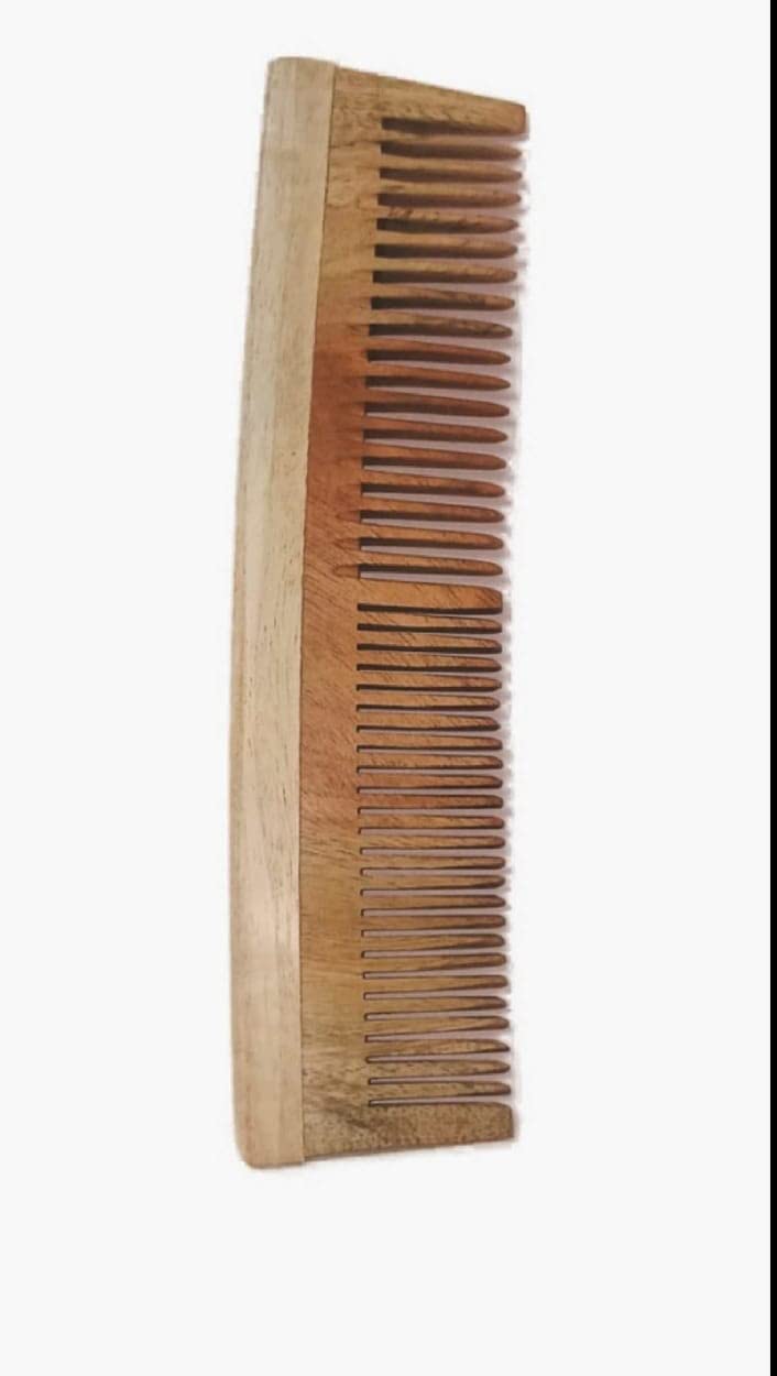 ARAkri Neem Wooden Comb for Hair Growth - Natural Kachi Neem Wood Hair Comb Set for Women & Men | Detangling & Scalp Massage Comb | Perfect for Daily Hair Care, Styling & Ayurvedic Hair Treatment