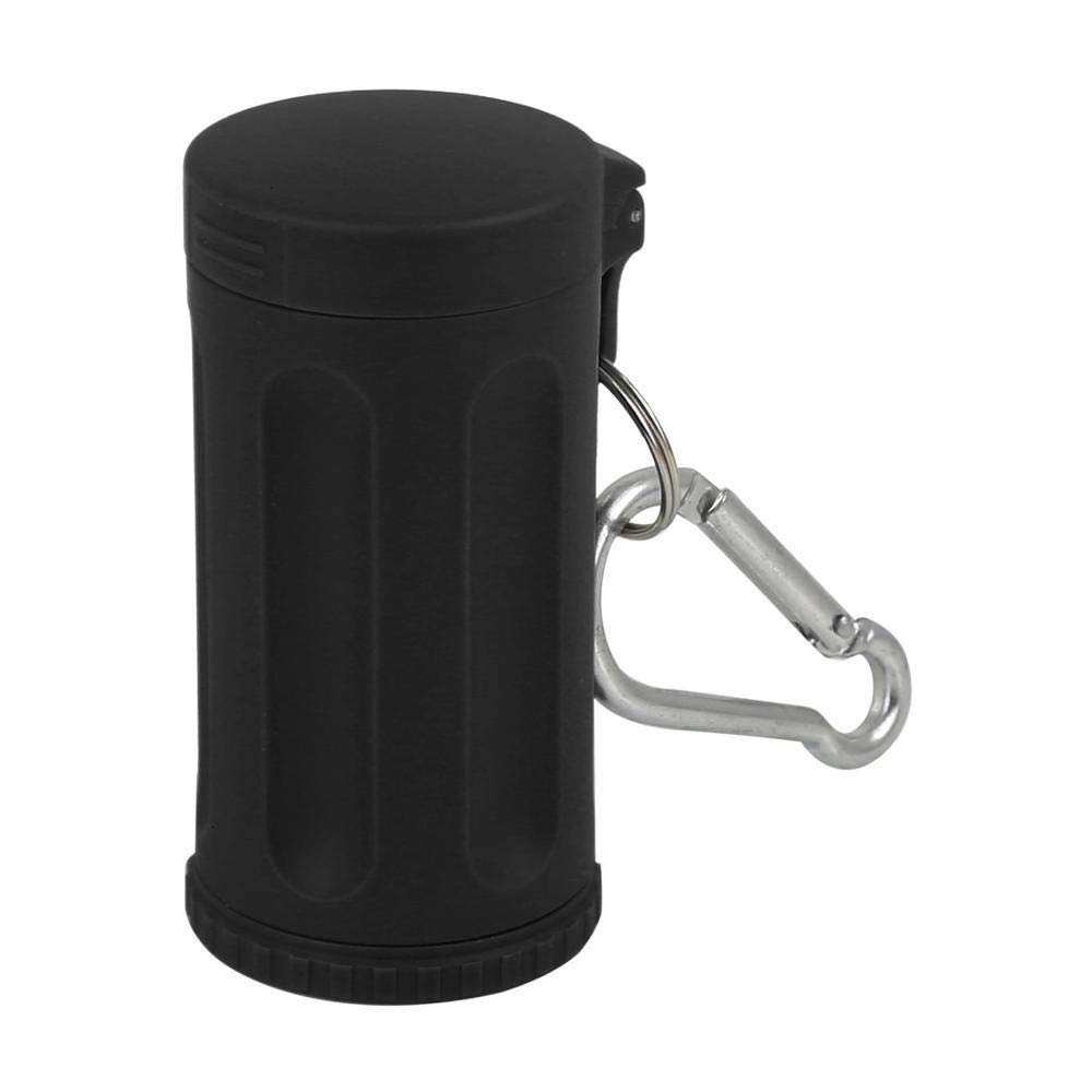 Portable Car Smokeless Windproof Cigarette Ashtray with Keychain Lid - Universal Car Cigarette Holder, Black - Ideal for Travel, Office, and Outdoor Use