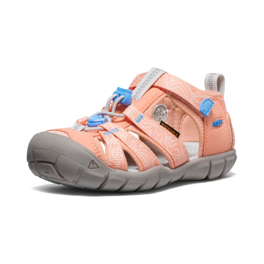 Keen Papaya Punch/Marina Seacamp II CNX Kids' Water Sandals - Comfortable & Durable Beach & Pool Shoes for Boys & Girls - Perfect for Summer Play, Water Activities & Outdoor Adventures
