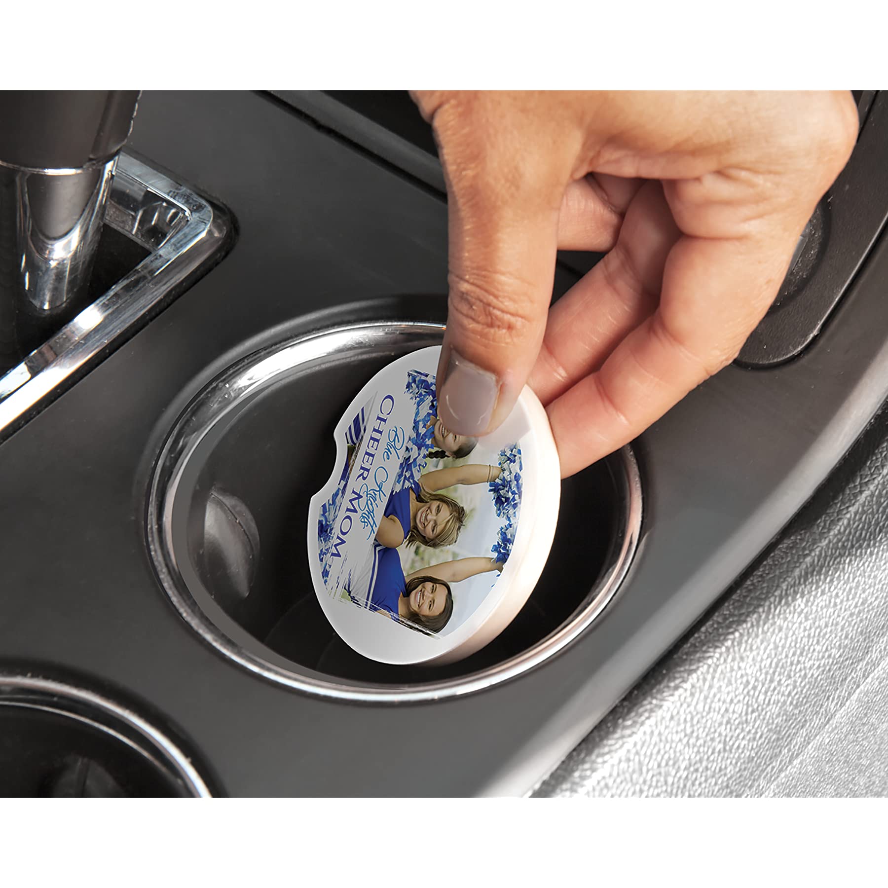 Premium Sandstone Volleyball Car Coasters Set - Non-Slip Drink Holders for Vehicles, Perfect Volleyball Gifts for Players & Fans - Ideal for Cars, Trucks & SUVs