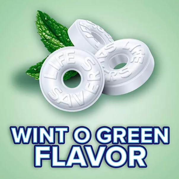 LifeSavers Wint O Green Breath Mints - 3.3 lbs Bulk Hard Candy for Fresh Breath - Perfect for Office, Travel & After Meals