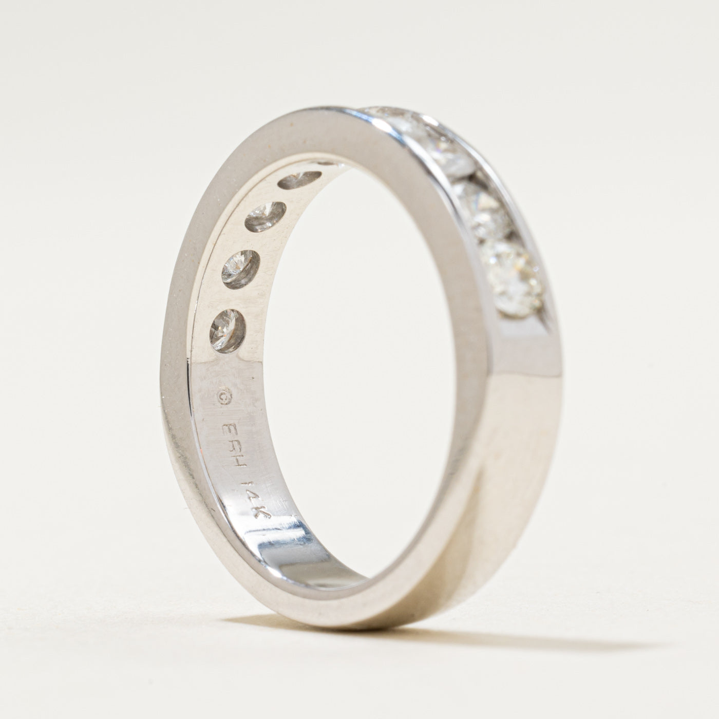 Channel Set Diamond Semi Eternity Band Ring - 0.90 Carat Total Weight (CTW) - Size 6 - Perfect for Anniversary Gifts, Wedding Bands & Special Occasions