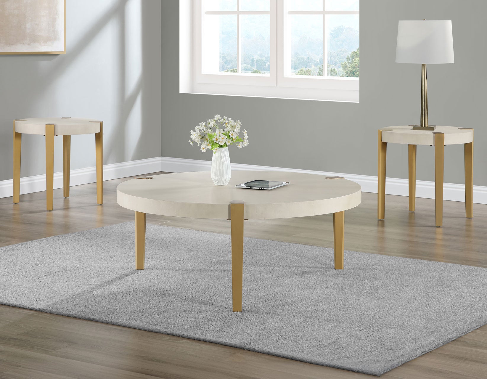 Grace White End Table - Modern Nightstand for Bedroom, Living Room & Office - Stylish Accent Table with Sturdy Design for Home Decor