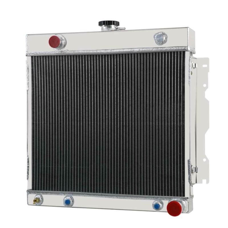 3 Rows Aluminum Radiator Shroud Fan for 1972-1979 Dodge Plymouth Van D100 D200 B100 PB100 - Heavy Duty Replacement Radiator for Improved Engine Cooling & Performance - Perfect for Classic Car Restoration & Hot Weather Driving