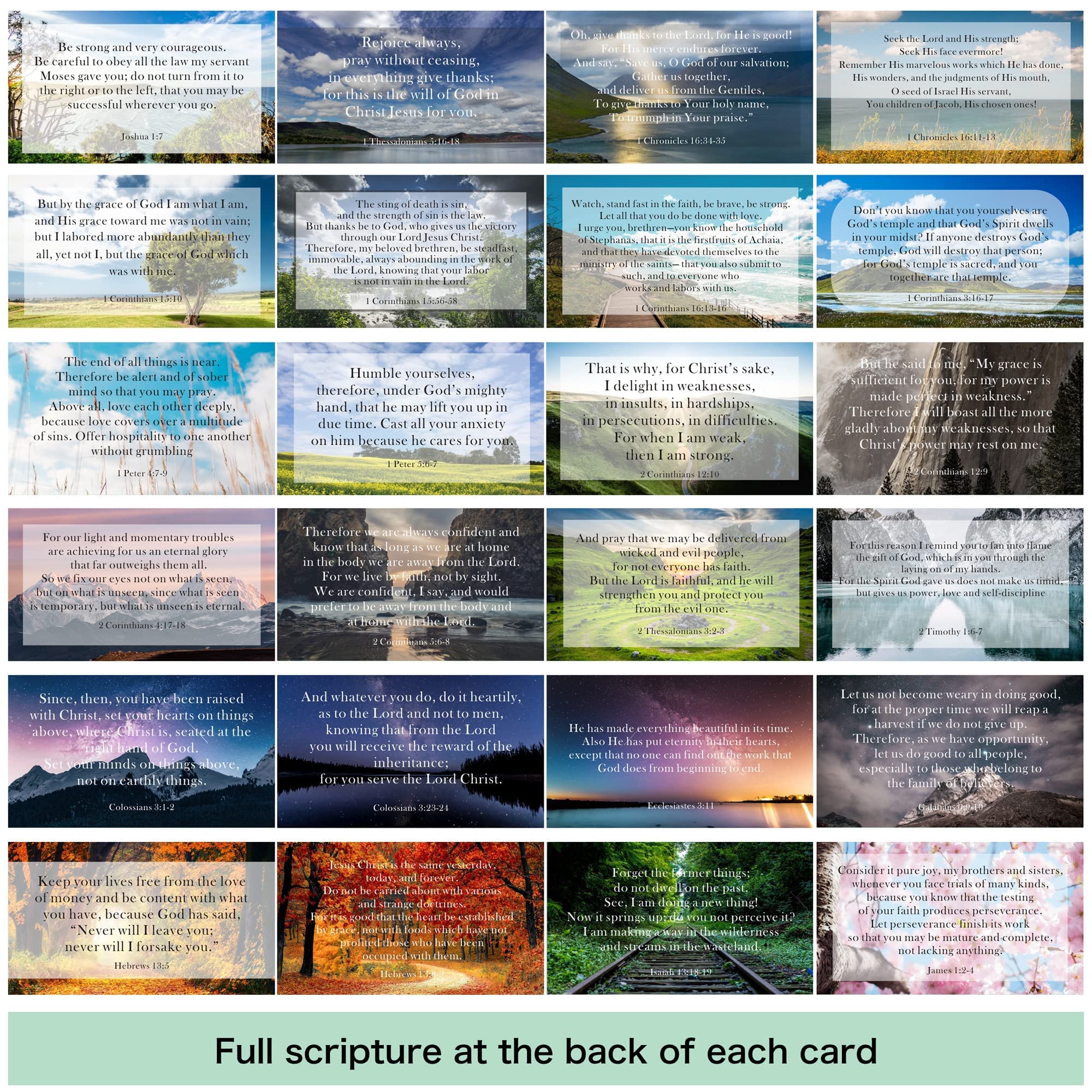 BRYTEFY 200 Bible Verse Prayer Cards - Inspirational Christian Gifts for Women & Men | Bible Study & Daily Devotion