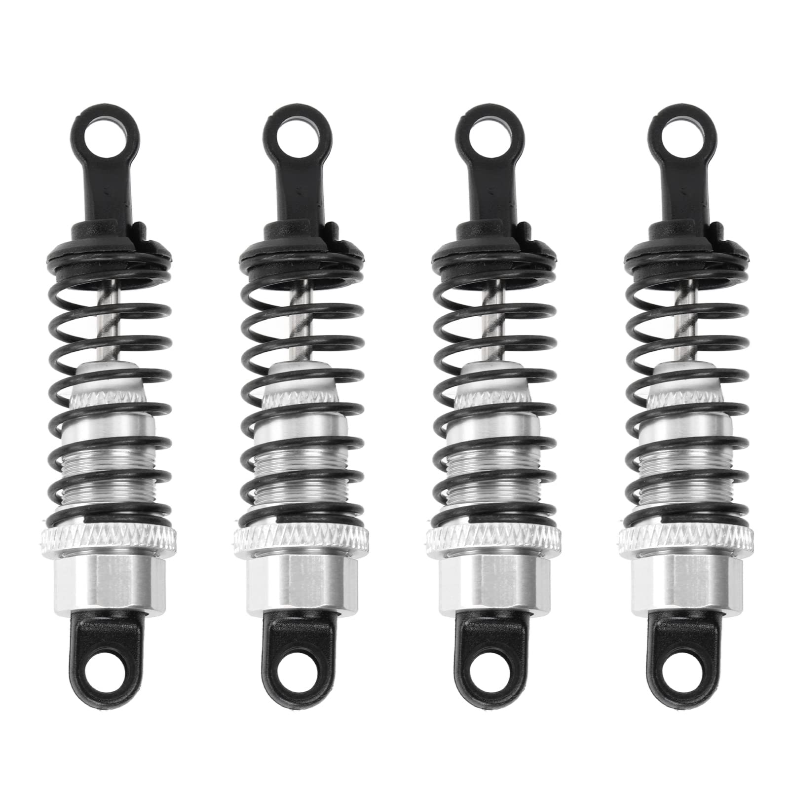 Alomejor 4Pcs 64MM Metal RC Car Shock Absorber with Spring Damper & Mount - Upgrade Parts for WPL RC Cars - Perfect for Off-Road Crawling & RC Vehicle Performance Enhancement