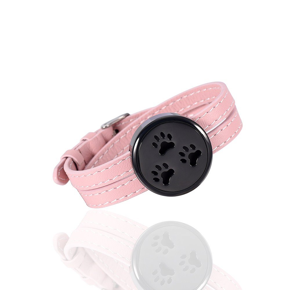 **Aromatherapy Essential Oil Diffuser Bracelet - Leather Cuff Locket Pendant Jewelry for Relaxation & Stress Relief - Perfect for Yoga, Meditation & Daily Wear**