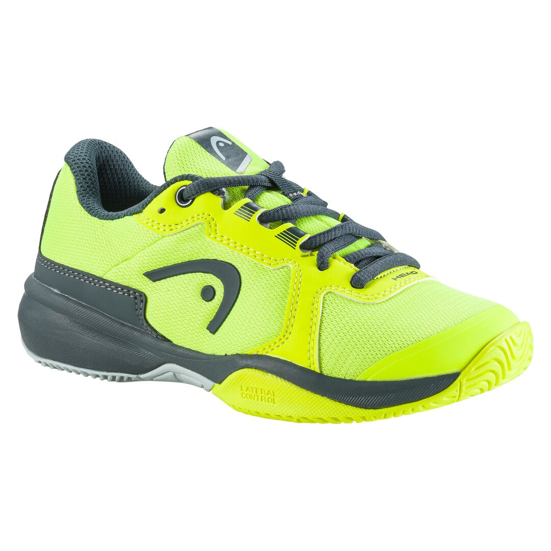 Head Sprint 3.5 Junior Tennis Shoes for Kids - Lightweight & Durable Court Sneakers in Yellow/Green - Perfect for Junior Tennis Matches & Training Sessions