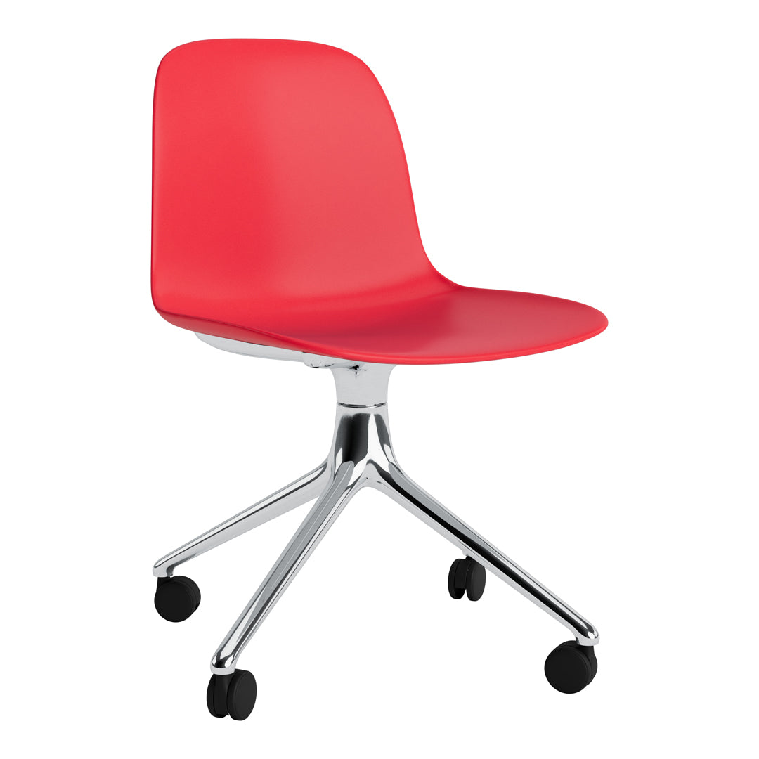 Ergonomic Form Chair with 4-Wheel Swivel Base - Comfortable Office & Home Desk Chair for Work, Study & Gaming