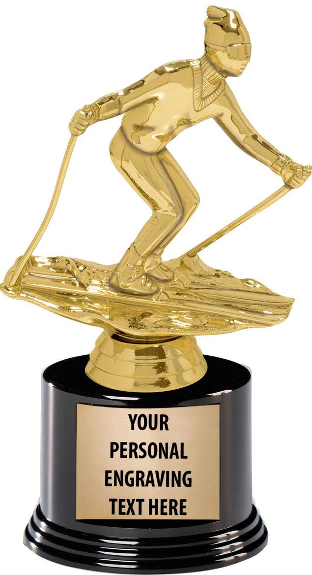 Custom Engraved Skiing Trophy - 7.25