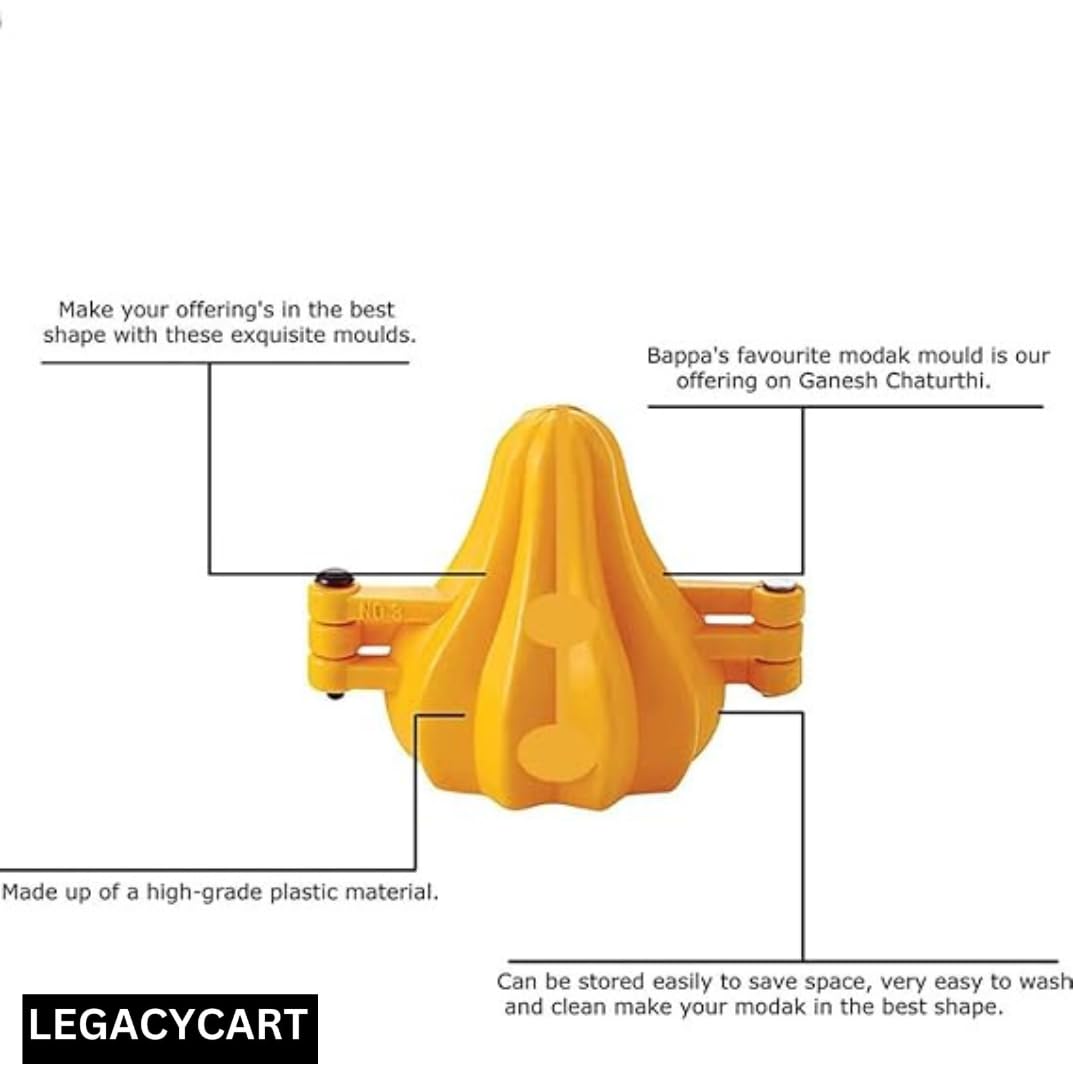 LEGACYCART 8-Piece Plastic Modak Maker Set - Food Grade Sacha Modak Mould for Chocolate & Mithai - Includes Key & Filling Sancha - Perfect for Indian Sweets, Festivals & Home Baking
