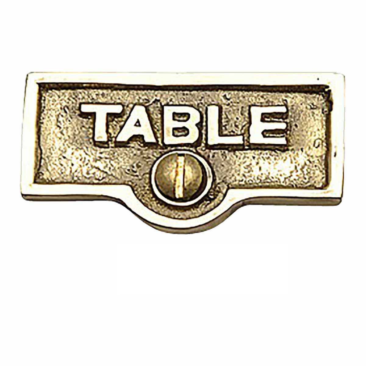 Brass Switch Plate Tags - 'TABLE' Name Sign Board - Pack of 25 - Premium Home & Office Renovation Supplies - Perfect for Labeling, Organizing, and Decorating
