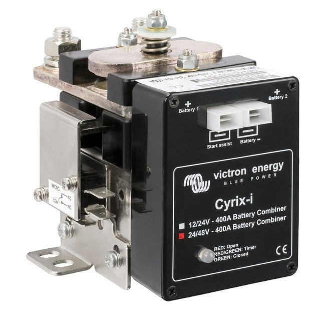 Victron Energy Cyrix-i 12V/24V 400A Smart Battery Combiner for Marine, RV & Off-Grid Power Systems - Dual Battery Charging Solution for Boats, Campers & Solar Applications