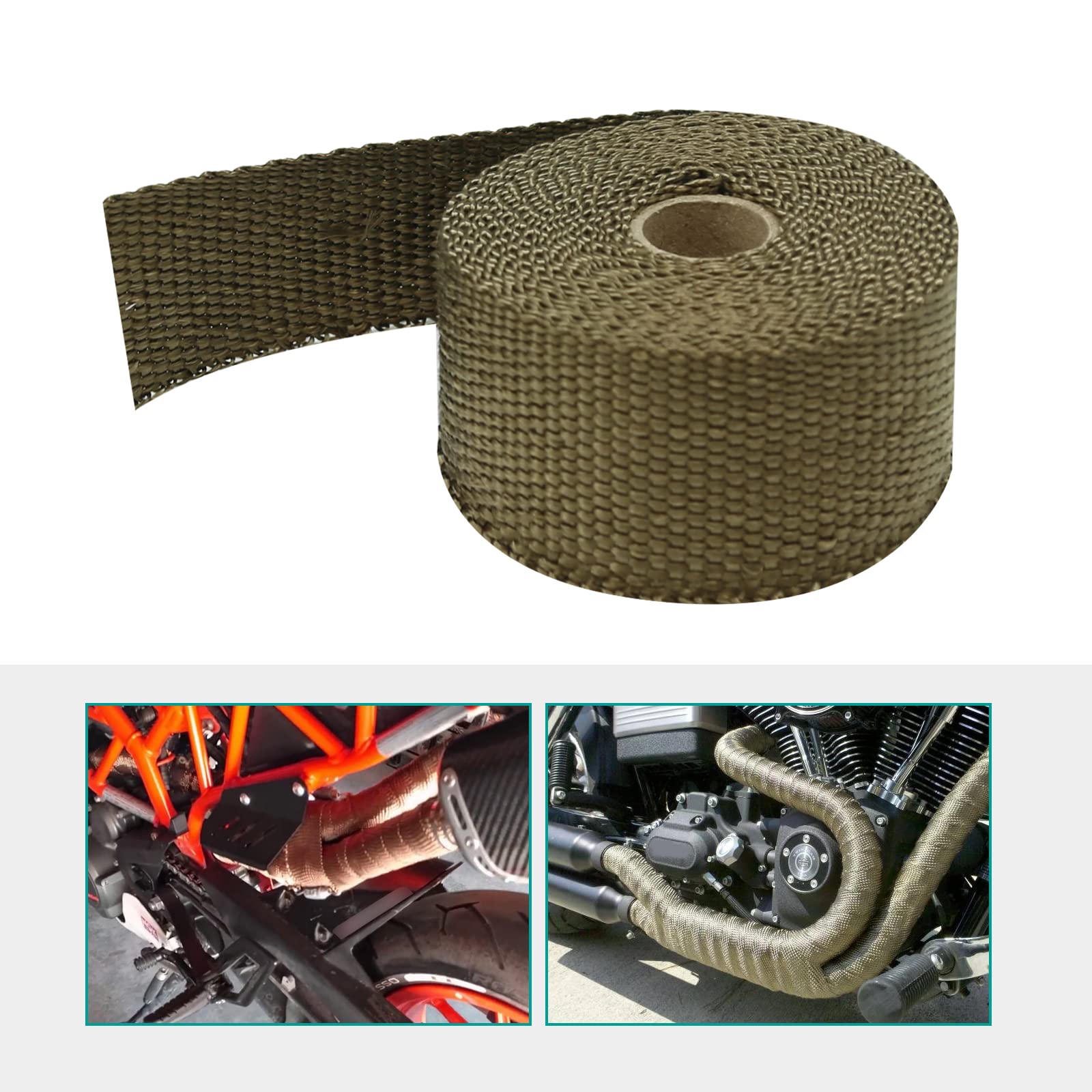 High-Temperature Stove Flue Fireproof Wrap - Heat Resistant Fiberglass Insulation Tape for Motorcycle Exhaust Pipes & Chimneys | Perfect for Fireplace Safety, BBQ Grills & Automotive Protection