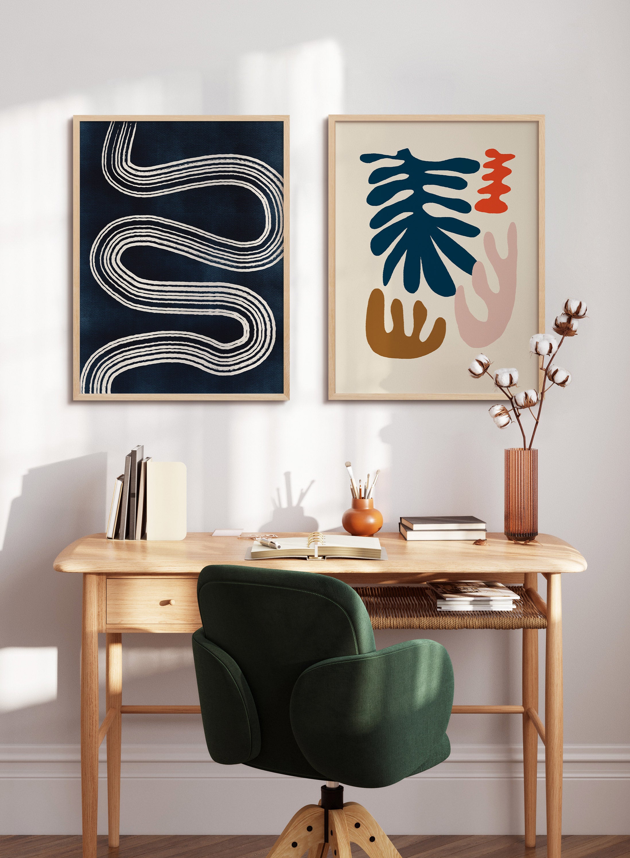 Meander Poster - Abstract Art Print for Home & Office Decor - Perfect for Living Room, Bedroom, or Gift Giving
