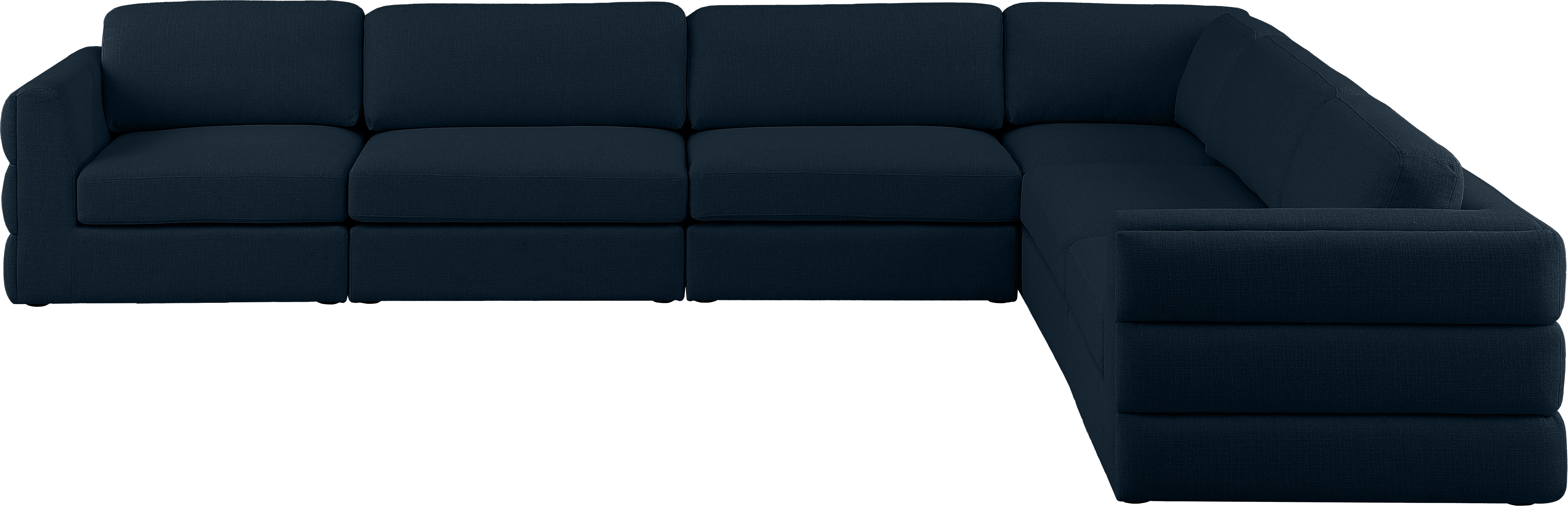 Beckham Durable Linen Textured Fabric Modular Sectional Sofa - Modern L-Shaped Couch for Living Room, Family Room & Home Theater Comfort