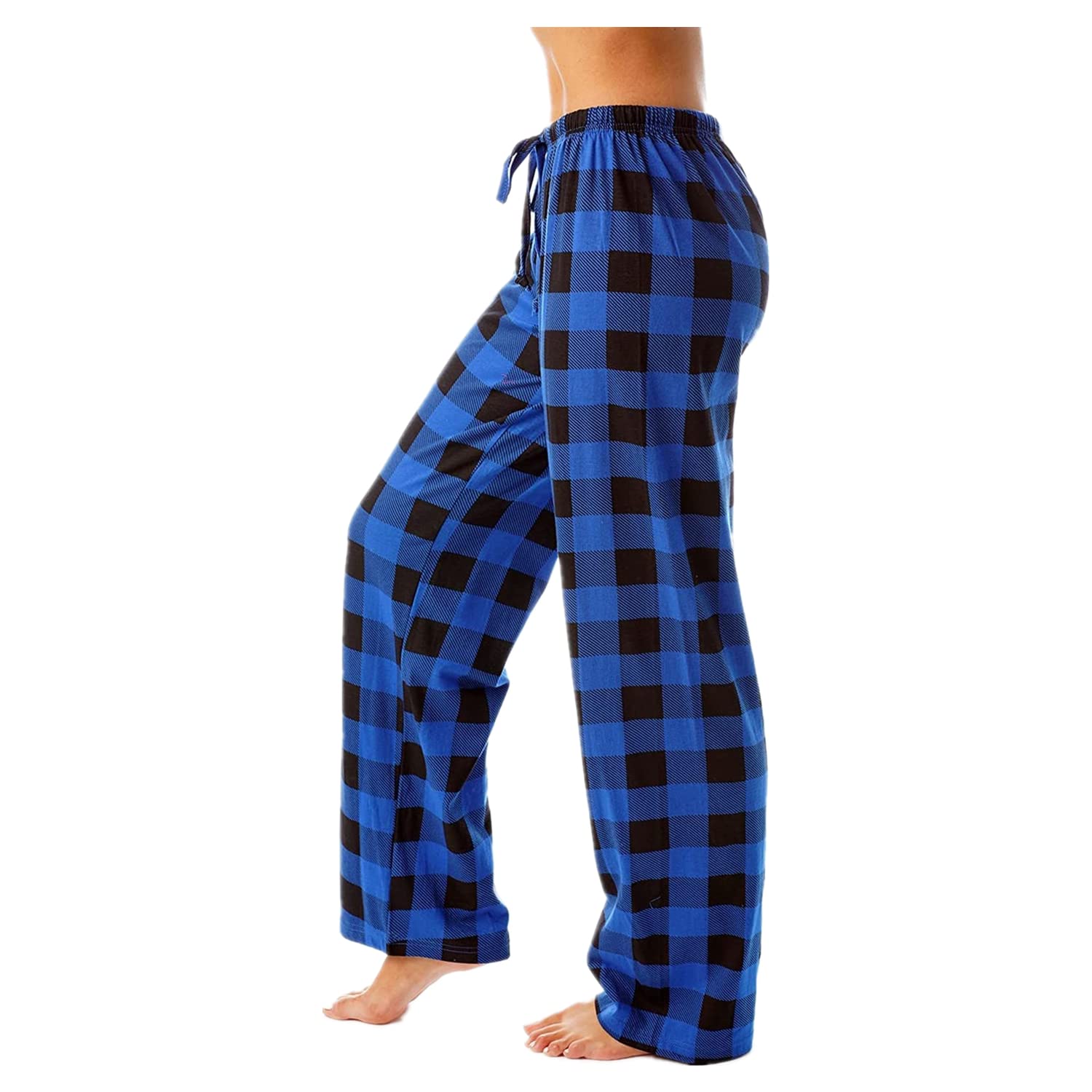 Soft & Comfy Women's Pajama Pants - Buffalo Plaid Wide Leg Lounge Sleepwear for Relaxing at Home, Sleeping & Casual Wear
