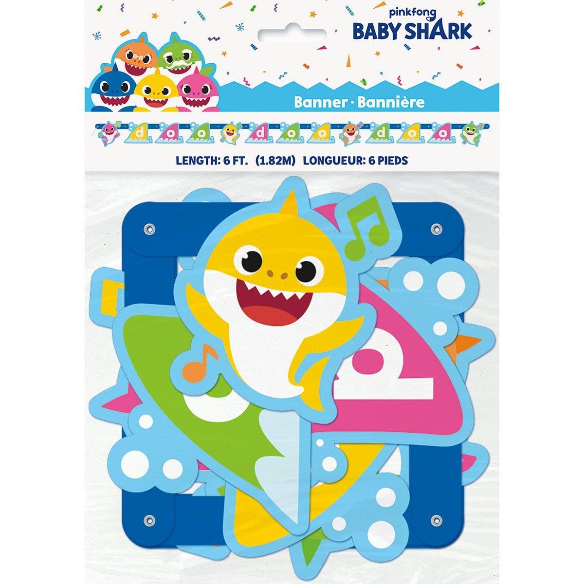 Baby Shark Birthday Banner - Colorful Party Decorations for Kids' Birthday, Baby Shower & Themed Events