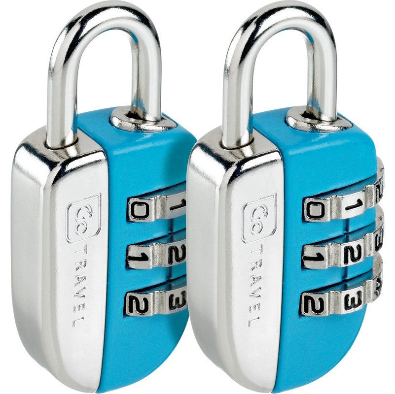 Go Travel Mini Combi Glo Locks - Compact TSA Approved Luggage Locks for Suitcases, Backpacks & Travel Bags - Secure Your Belongings During Air Travel, Hotel Stays & Commuting