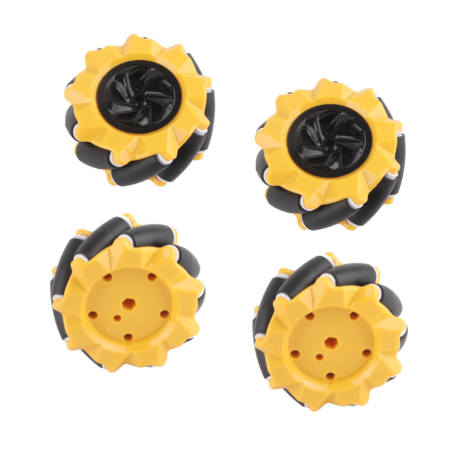 **Mecanum Wheel 80mm Omni-Directional Robot Car Parts - 2 Pair Set for DIY Smart Robots, Industrial Automation & STEM Projects**    *(Perfect for Robotics Competitions, Automated Guided Vehicles (AGVs), and Educational STEM Learning Kits)*