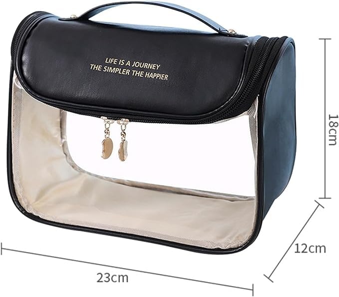 Eopzo Travel Makeup Bag - Waterproof Cosmetic Organizer for Women | Portable Shower & Toiletry Pouch | Perfect for Vacation, Gym & Business Trips | Essential Travel Accessories