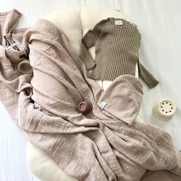 Ely's&Co. 100% Cotton Muslin Swaddle Blankets for Babies (2 Pack) - Soft & Breathable for Newborn Swaddling, Nursing Cover, Stroller Blanket