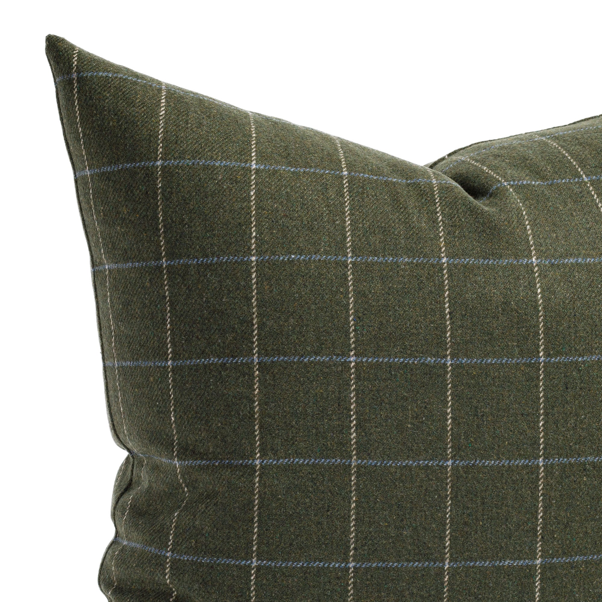 Addison Plaid 20x20 Decorative Throw Pillow Cover - Moss Green Checkered Pattern for Sofa, Bed & Home Decor