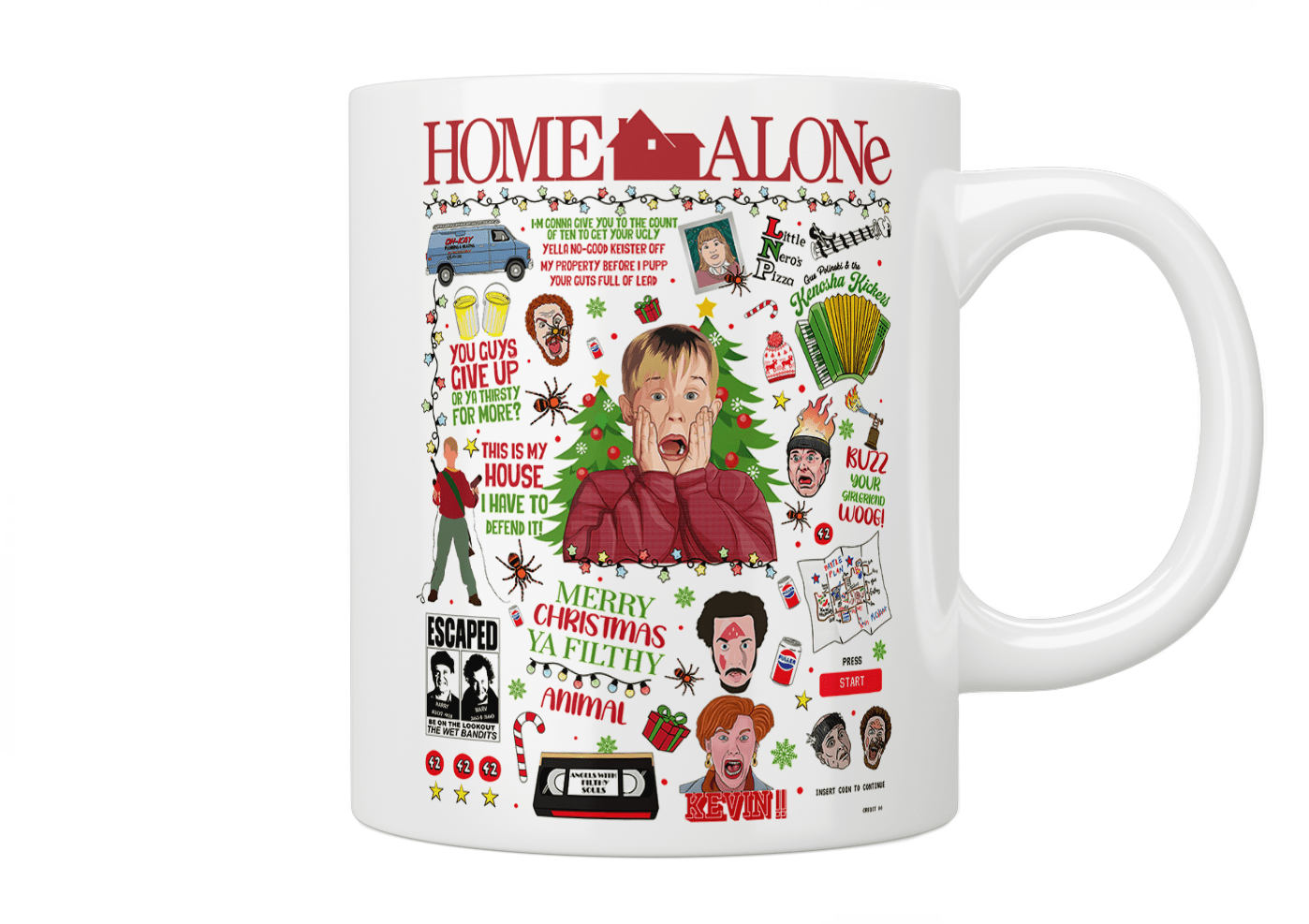 Home Alone Movie Quote Coffee Mug - Funny Christmas Gift for Fans - Perfect for Holiday Parties & Office Use