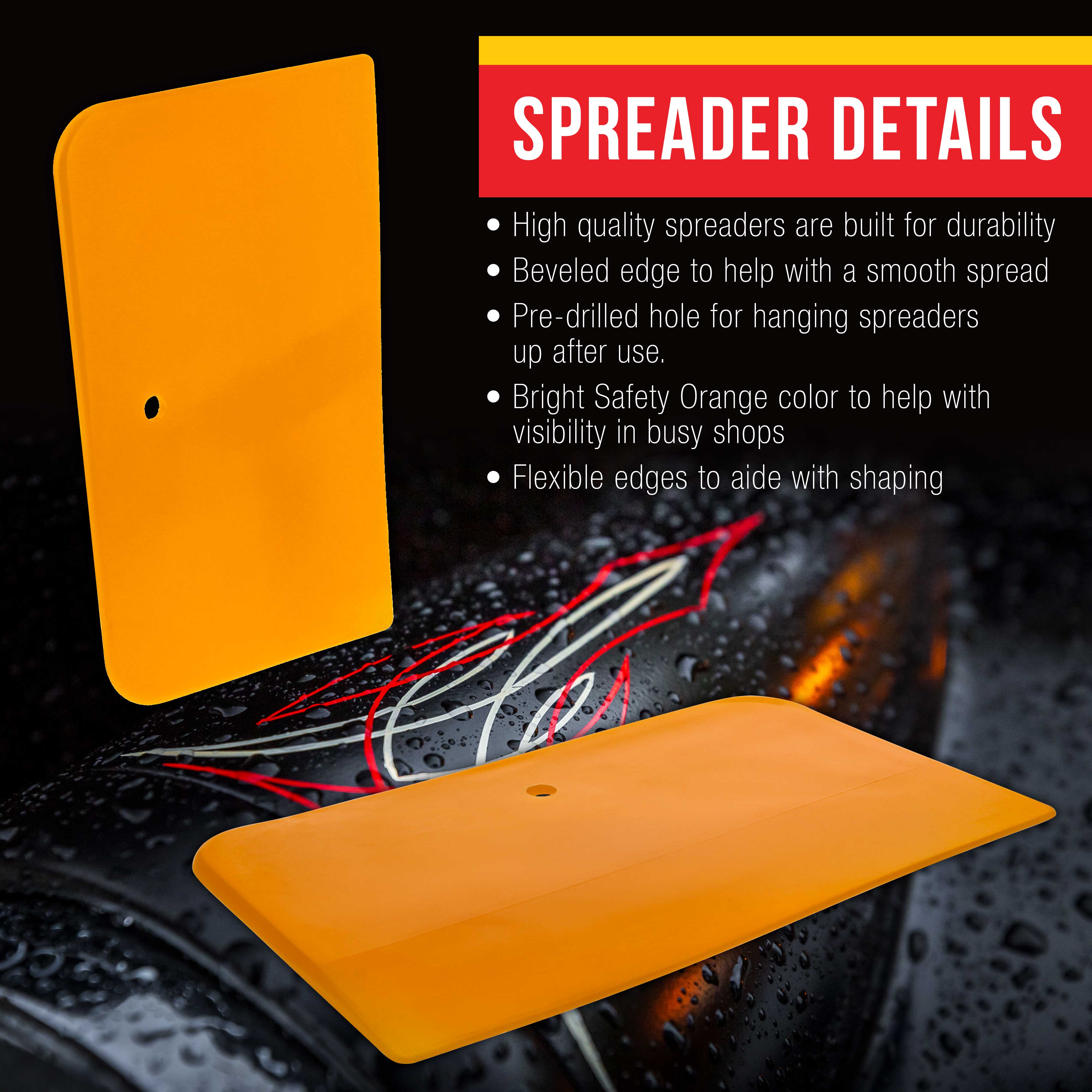 6 Inch Plastic Body Filler Spreader Tools (10 Pack) - Professional Automotive Putty, Epoxy Resin & Caulk Applicators - Durable Plastic Spreader for Body Fillers, Glazes & Glues - Perfect for Auto Repair, DIY Projects & Home Renovations