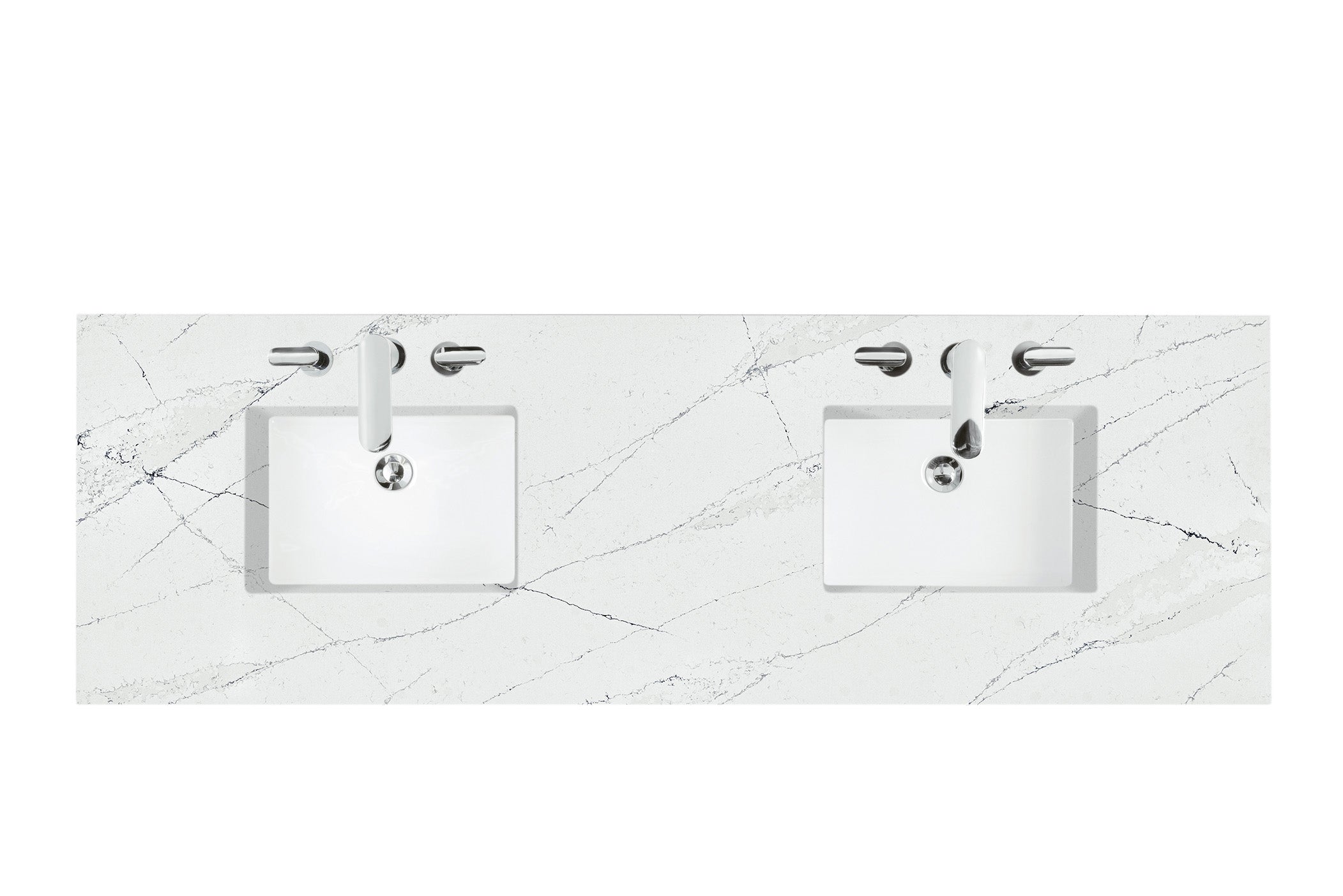 72 Double Top, 3CM Ethereal Noctis Quartz with Sink - Perfect for Bathroom Vanity, Kitchen Countertop & Modern Interior Design