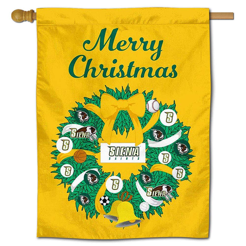Siena Saints Happy Holidays Christmas Banner Flag - Perfect for Home Decor, Parties & Festive Celebrations
