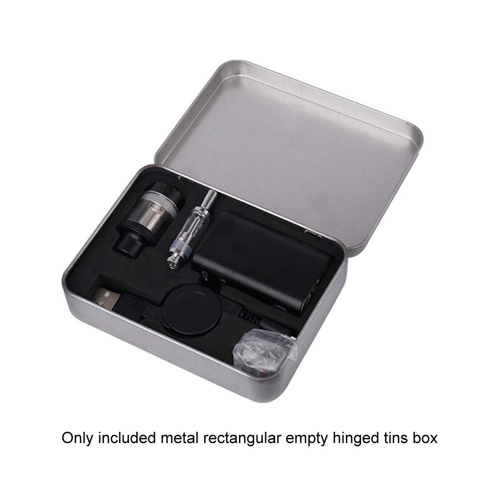 4-Piece Rectangular Hinged Metal Storage Tin Box Set (4.52