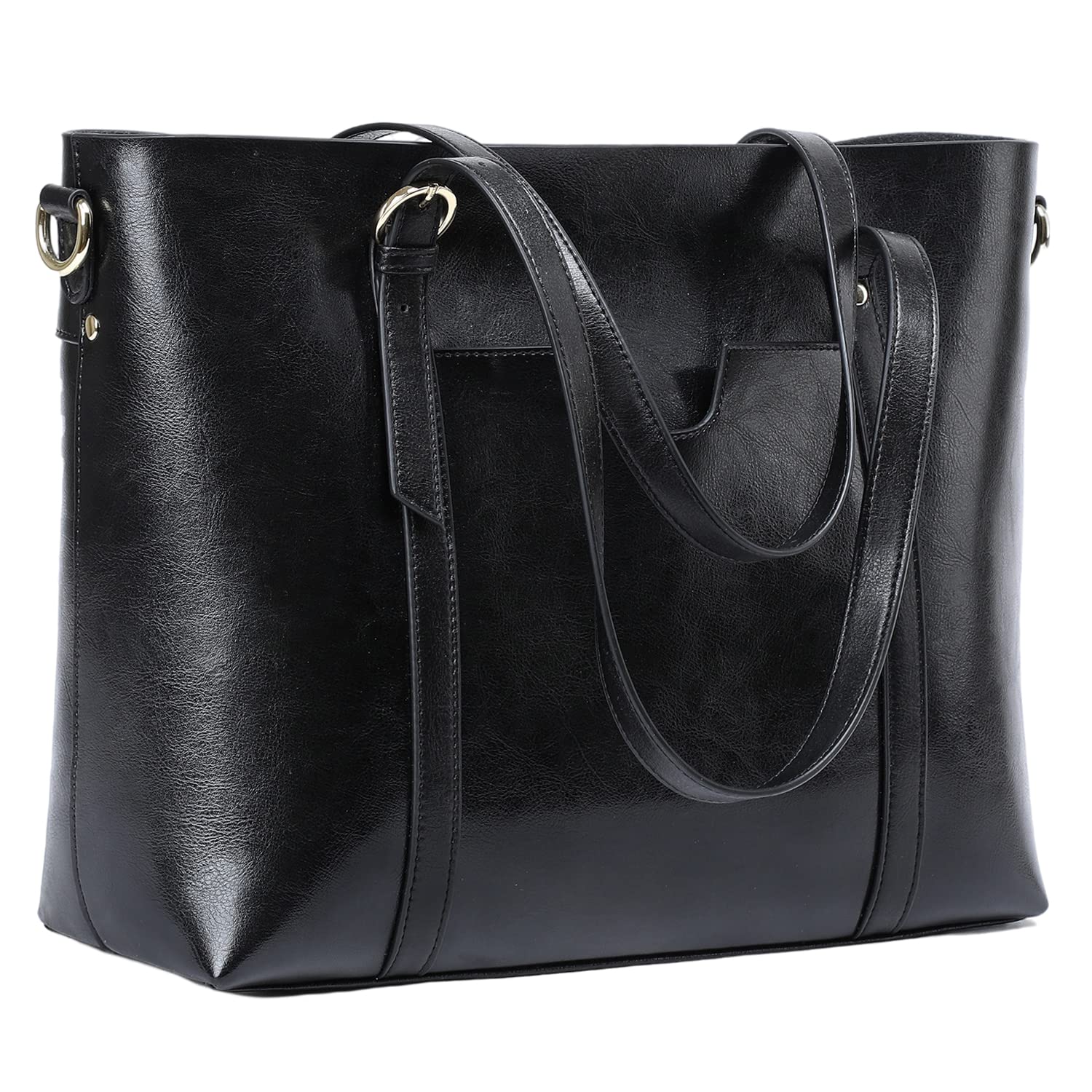 Seammer Leather Tote Bag for Women - Vintage Top Handle Satchel Shoulder Bag & 13 Inch Laptop Briefcase | Perfect Work Purse, Office Commute & Travel Accessory
