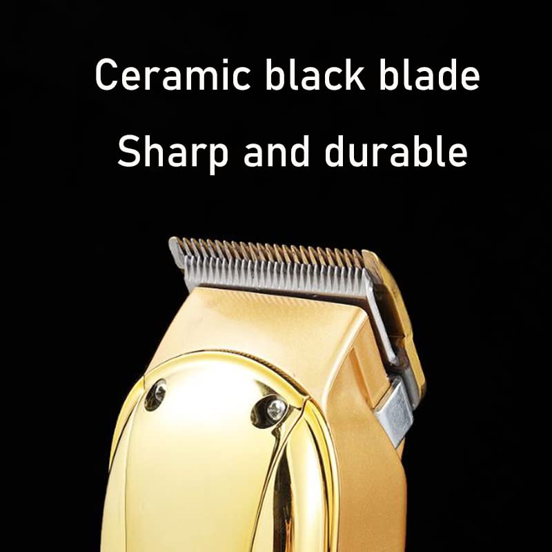 Professional Hair Clipper Trimmer for Men - Rechargeable Barber Clippers with Zero Gap Adjustment, Beard Trimmer Machine (Silver) - Perfect for Home Haircuts, Beard Grooming & Professional Salon Use