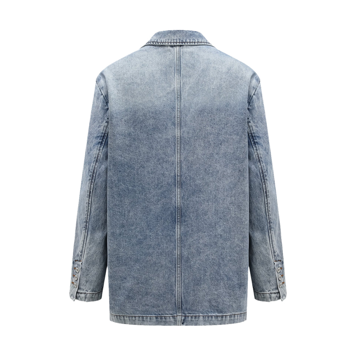 Inside Out Patched Denim Blazer for Women - Blue Distressed Jacket with Unique Patchwork Design | Perfect for Casual Outfits, Street Style & Layering