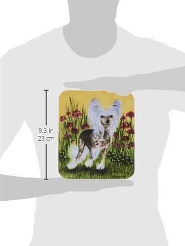 Chinese Crested Mouse Pad & Hot Pad - Washable Large Mouse Mat for Home, Office, Gaming & Computer Work | Caroline's Treasures SS8185MP | Perfect for Desks, Laptops & Kitchen Use as Trivet