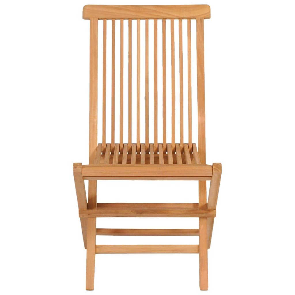 5-Piece Solid Teak Wood Garden Dining Set - Portable Folding Outdoor Table & Chairs for Picnic, Party, Camping - Patio, Backyard, and Beach Furniture
